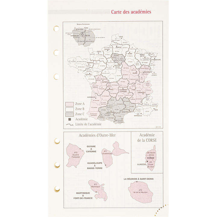 Recharge organiseur 1123 - 17 semaine verticale 2027