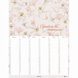 Calendrier des anniversaires PEFC Sakura