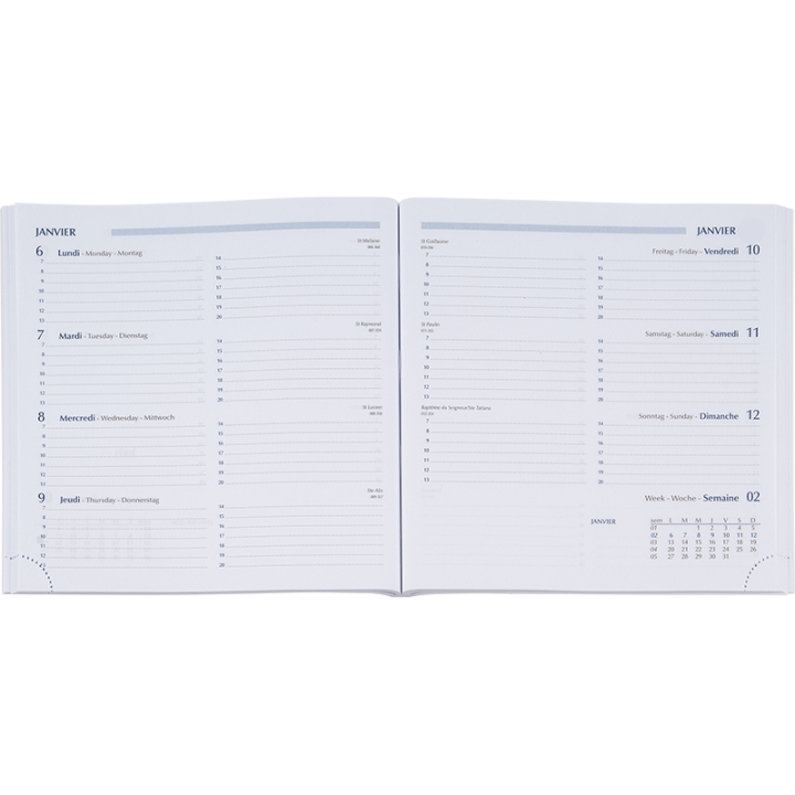 Agenda Compact Boréal PEFC 2026-2027 - Collection Scolaire | Oberthur