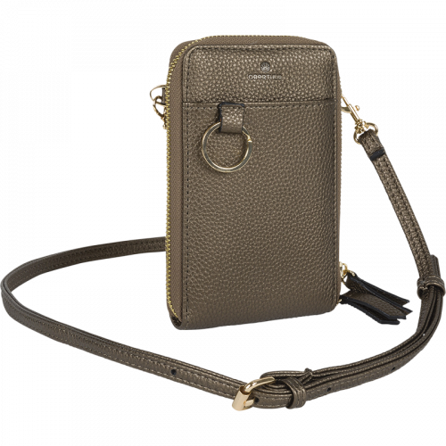 Sac bandoulière bronze pour téléphone portable - Pochettes Maroquinerie