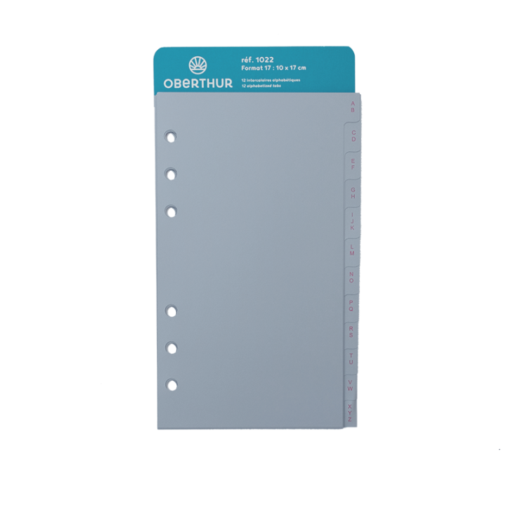 Recharge organiseur 17 intercalaires alphabétiques