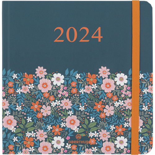 Agenda civil semainier 2023/2024 Oberthur - Floralie bleu - Anahita - 15 x  10 cm - Agendas Civil - Agendas - Calendriers