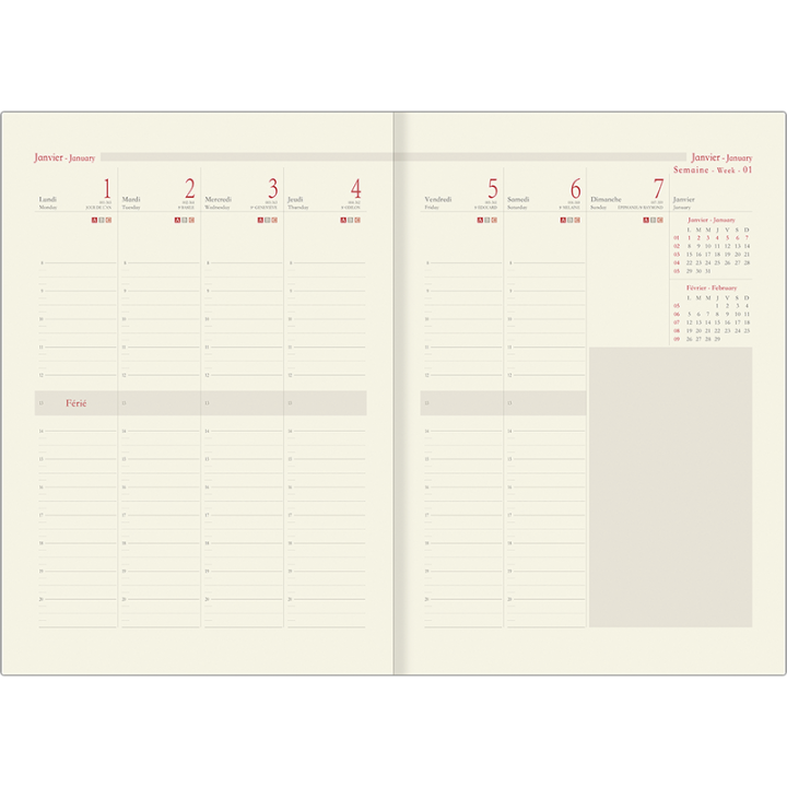 Recharge agenda 83010 - 30 classique FSC 2027