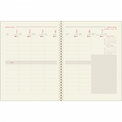 Recharge agenda 27 classique spiralée FSC