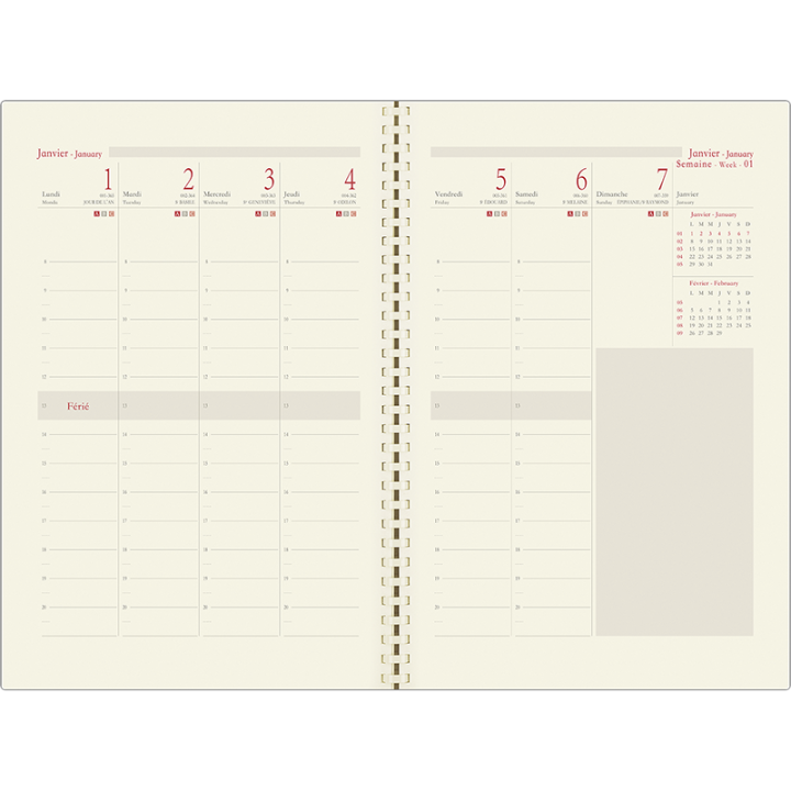 Recharge agenda 825102 - 25 Oslo/Milano spiralée FSC 2027