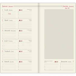 Recharge agenda 16 poche classique FSC