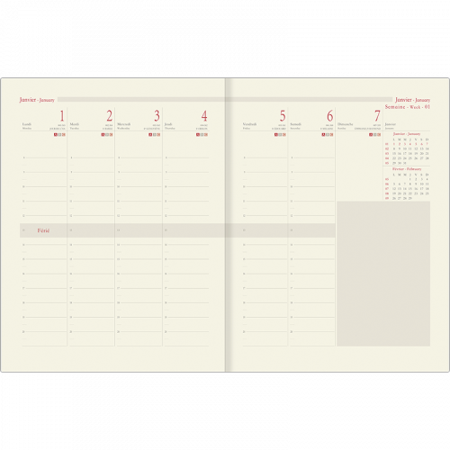 Recharge agenda 27 classique FSC 2024 - Recharges agendas et organiseurs