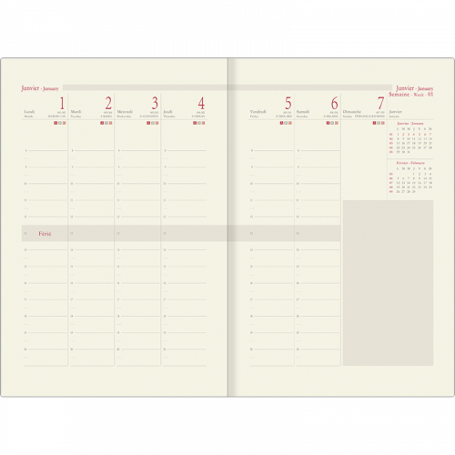 Recharge agenda 25 classique FSC 2024 - Recharges agendas et organiseurs