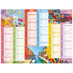 Calendrier 6 mois Color Story PEFC 2024