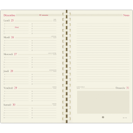 Recharge agenda 84591 - 17 classique Milano spiralée FSC 2027