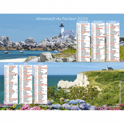 Almanach du facteur 2024 Bretagne Normandie
