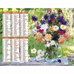 Almanach calendrier du facteur 2024 Bouquets