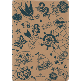 Carnet ligné motif tatouage - Papeterie adulte