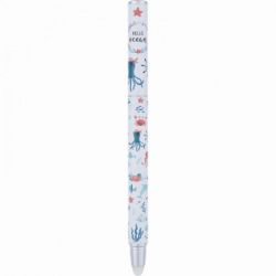 Stylo roller gomme Monde marin