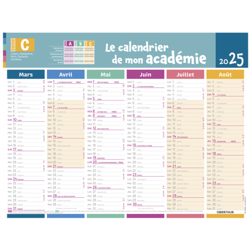 Calendrier vacances scolaires 20242025
