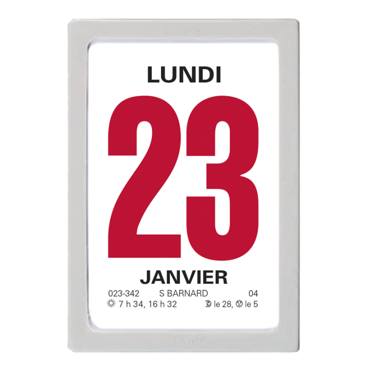Bloc éphéméride classique 2027