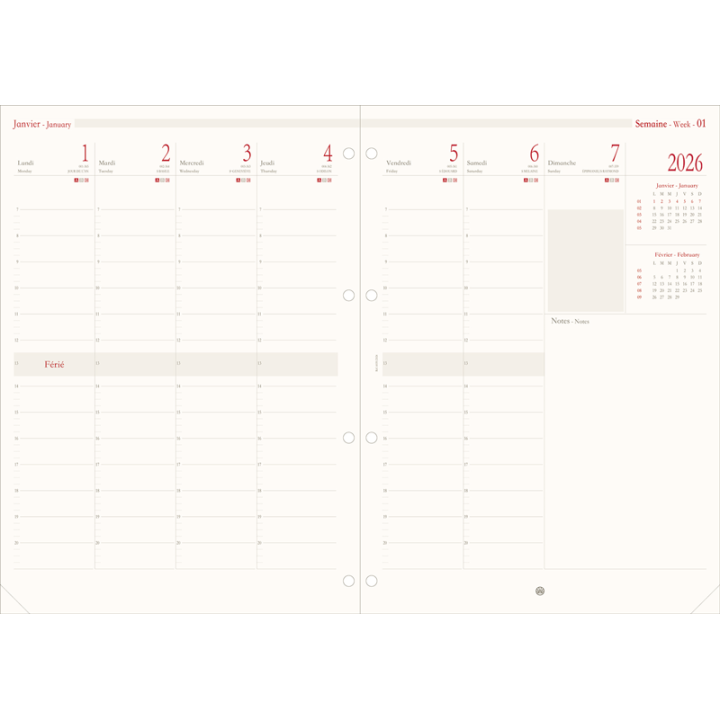 Recharge organiseur 6039 - 30 international 2027