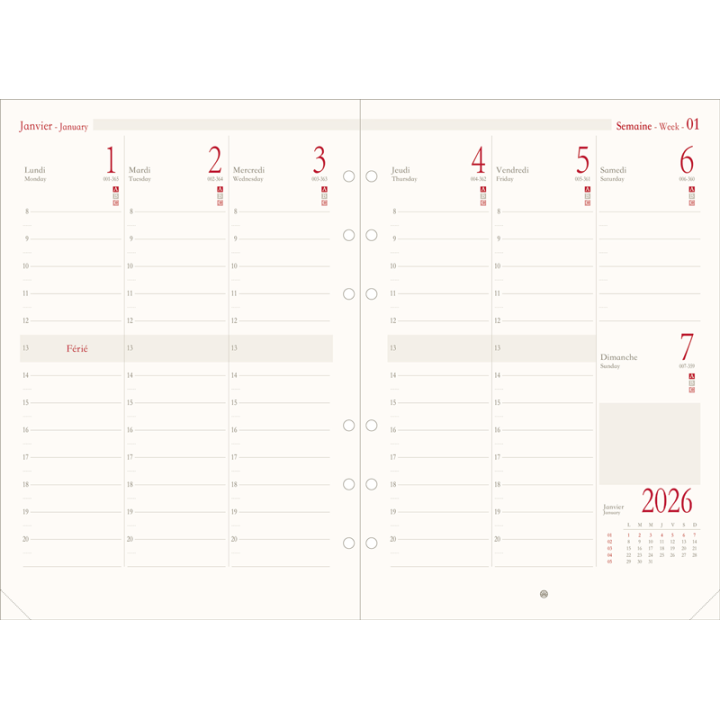 Recharge organiseur 5119 - 21 international 2027