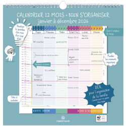 Calendrier Bien S'organiser FSC 2026