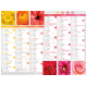 Calendrier 6 mois Fleurs PEFC 2026