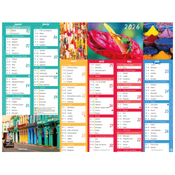 Calendrier 6 mois Color Story PEFC 2026