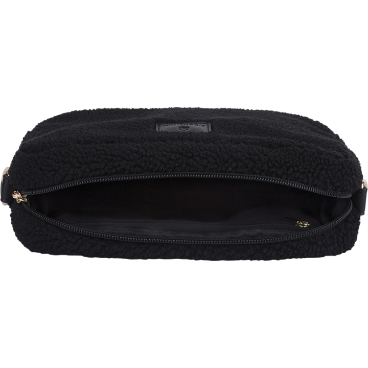 Sac à main Laponie – Sac noir en fausse fourrure douce et tendance