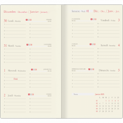 Recharge agenda 16 poche classique FSC