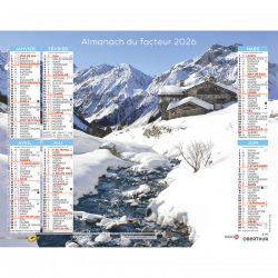 Almanach calendrier du facteur 2026 Montagne
