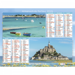 Almanach du facteur 2026 Bretagne Normandie