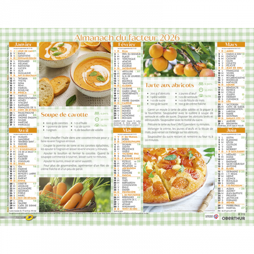 Almanach du facteur 2025 Saveurs Gourmandes