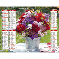 Almanach calendrier du facteur 2024 Bouquets