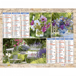 Almanach calendrier du facteur 2026 Ambiances fleuries