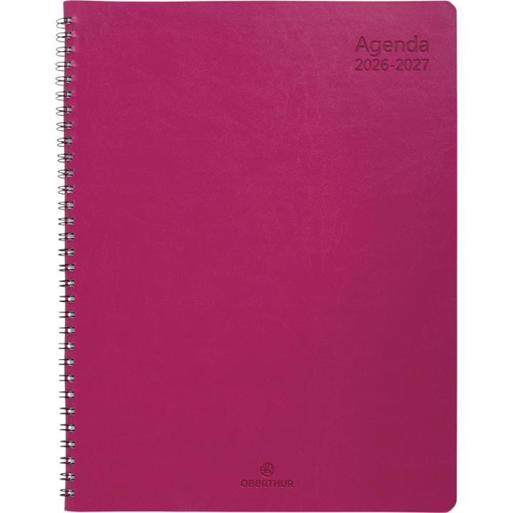 Agenda Grenade année scolaire spiralé 2026-2027