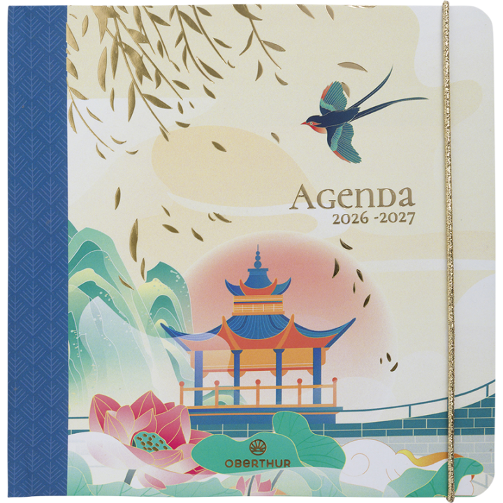 Agenda rigide à motifs - Oberthur 2026-2027