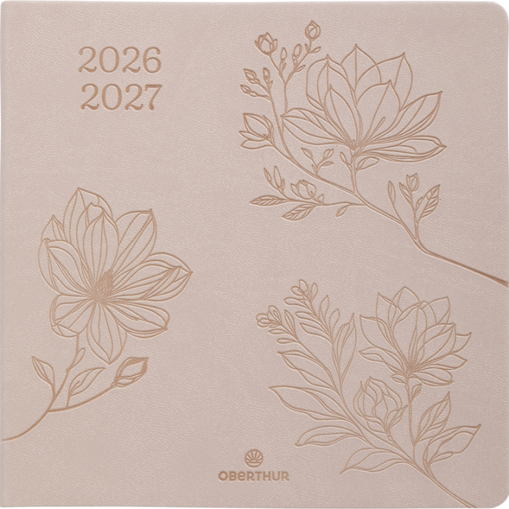 Agenda féminin fleuri  I Oberthur 2026-2027