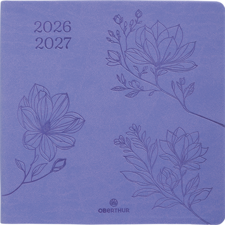 Agenda féminin fleuri  I Oberthur 2026-2027