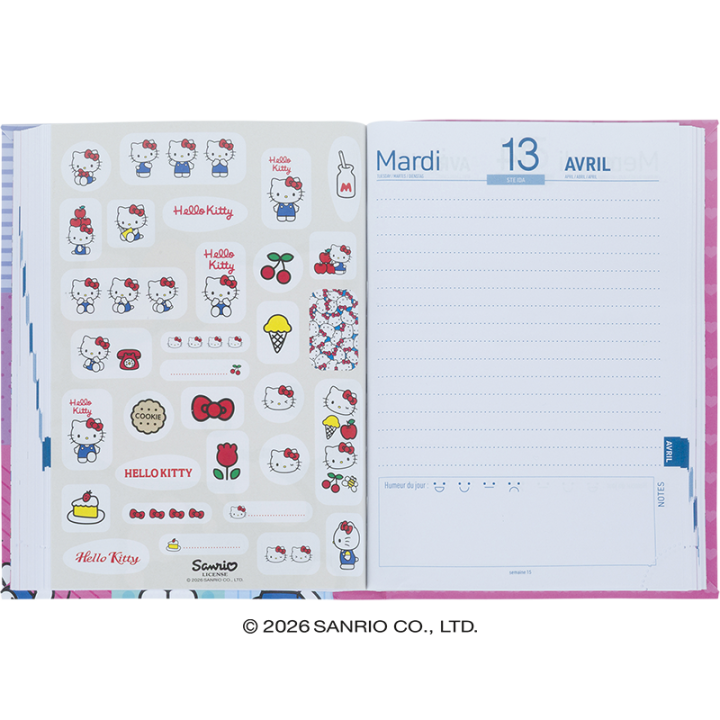 Agenda Hello Kitty 1J PEFC 2026-2027