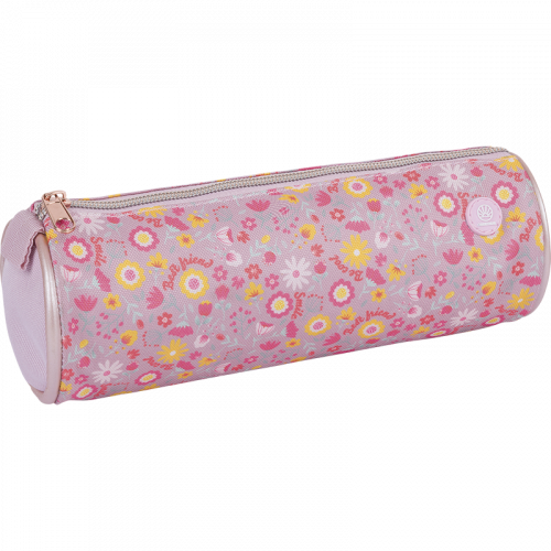 Trousse ronde fleurie