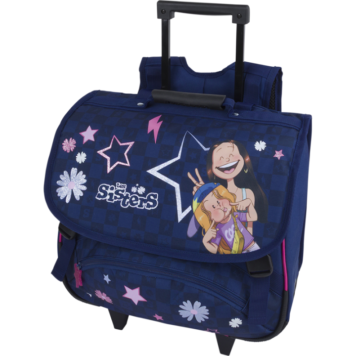 Cartable à roulettes Les Sisters dos 38