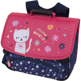 Cartable Chaton dos 38 - Collection scolaire | Oberthur