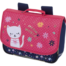 Cartable Chaton dos 35 - Collection scolaire | Oberthur