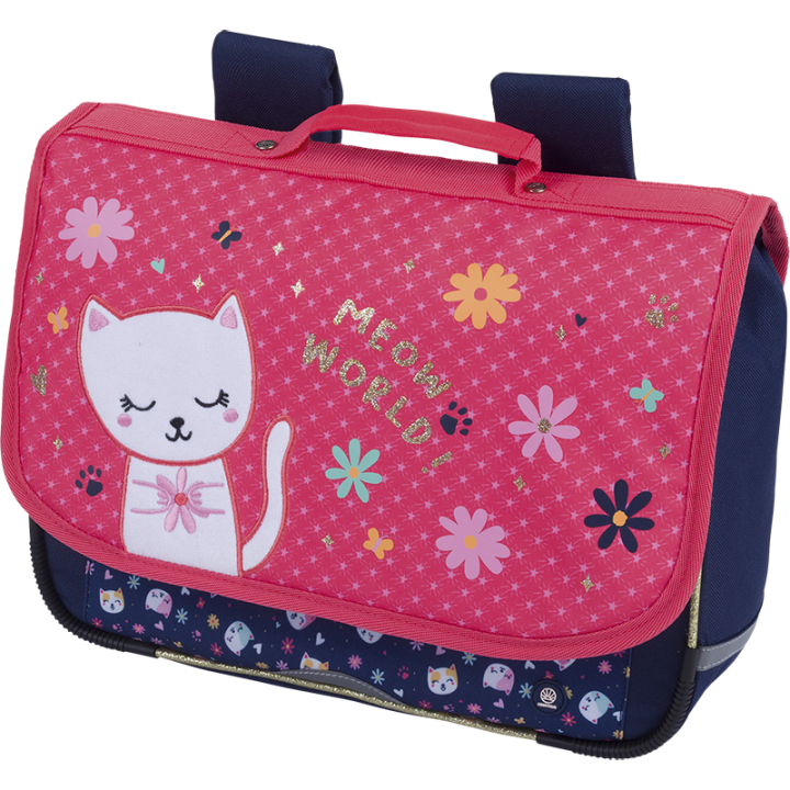 Cartable Chaton dos 35 - Collection scolaire | Oberthur