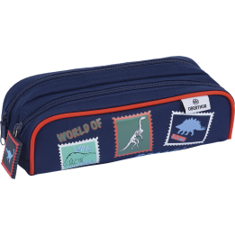Trousse double Dino - Collection scolaire | Oberthur