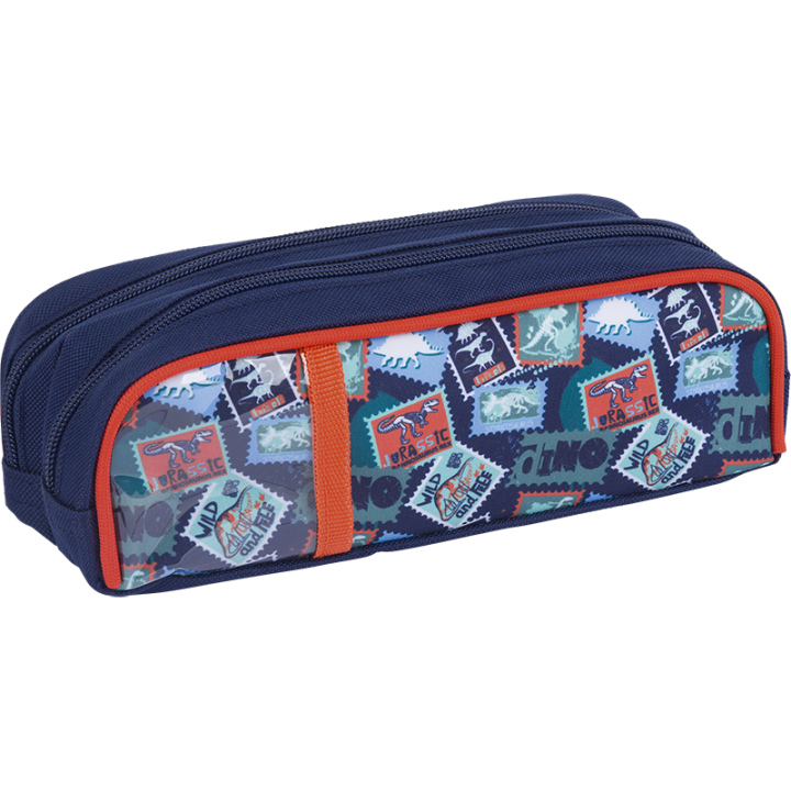 Trousse double Dino - Collection scolaire | Oberthur