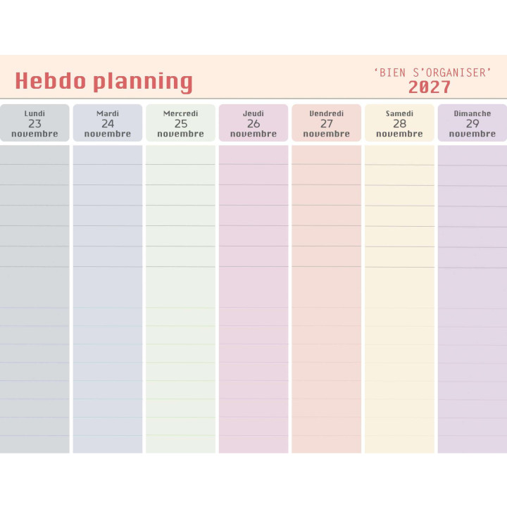 Hebdo planning FSC 2027