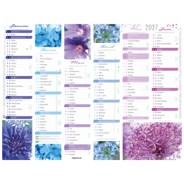 Calendrier 6 mois Fleurs  PEFC 2027