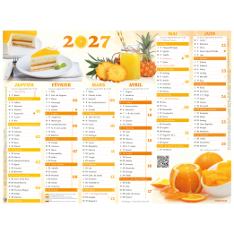 Calendrier 6 mois Cuisine PEFC 2027