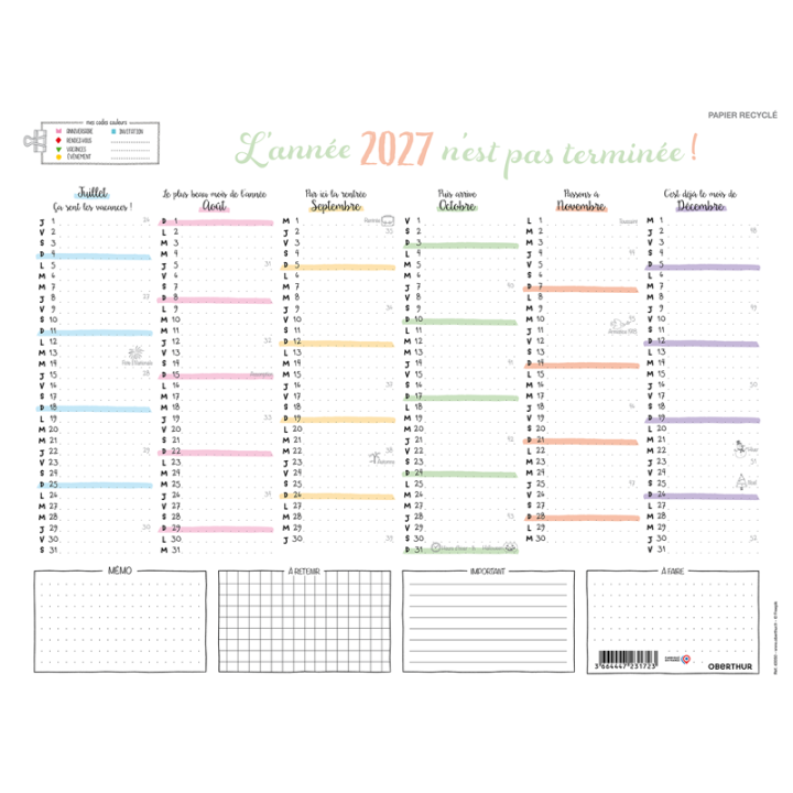 Bullet calendrier PEFC 2027