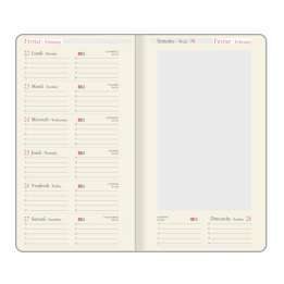 Recharge agenda 84491 - 16 poche classique FSC 2027