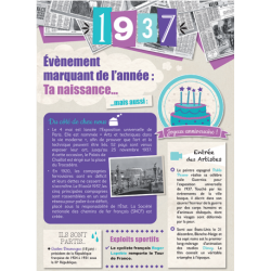 Carte anniversaire 1937